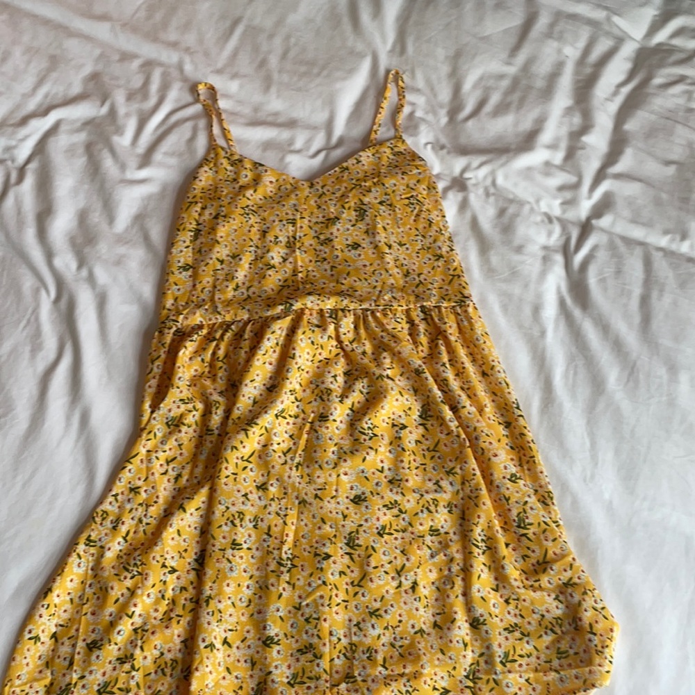 Yellow floral sundress